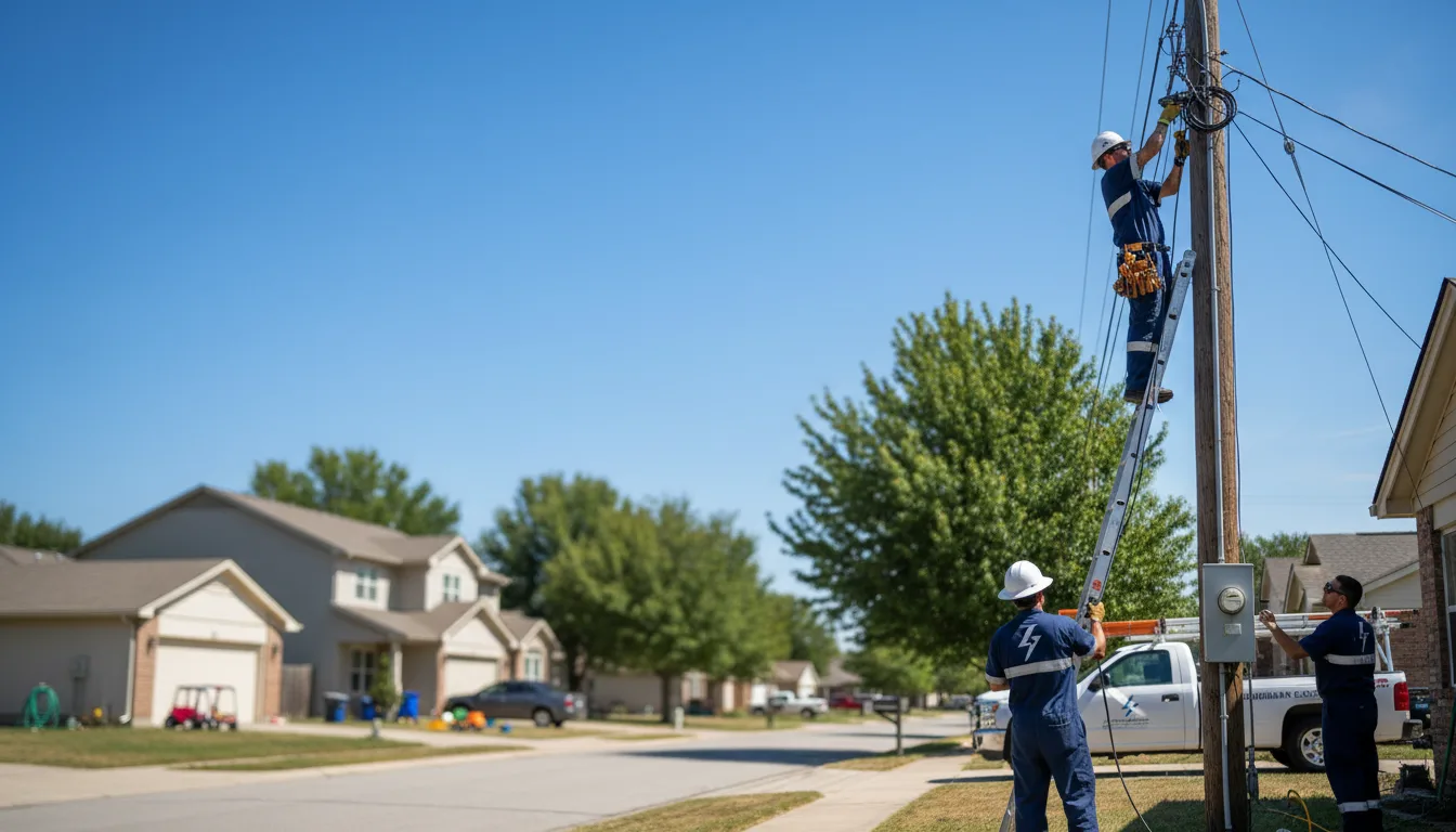 Residential electrician providing installation services in Lorena, TX